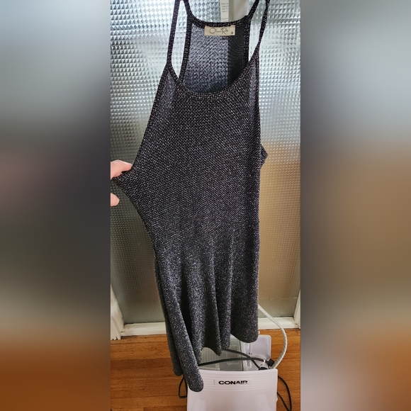 Black Dress with Silver Thread - Picture 2 of 3